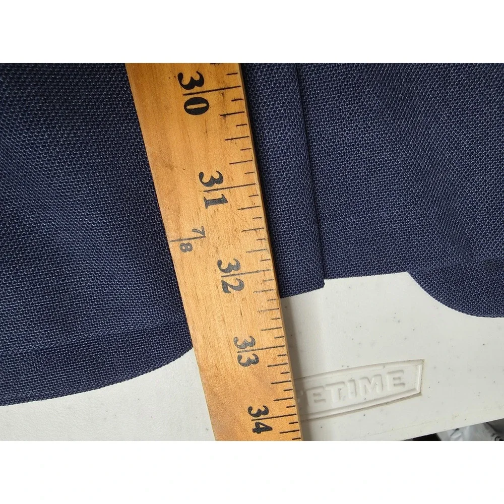 Stafford Sports Coat Mens 44‎ L Blue Blazer Jacket 2 Gold Buttons Wool Blend